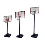 Basketbalový kôš s nastaviteľným stojanom 200-305 cm čierny
